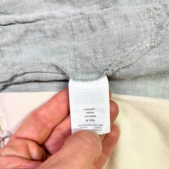 J.Crew Men's S Dock Short in Baird McNutt Irish Linen Pull-On Grey - Picture 10 of 10